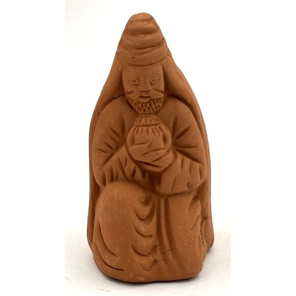 Terra Cotta Handmade Nativity Set 8 Piece Christmas‎ Jesus Mary Joseph Primitive - Picture 16 of 16